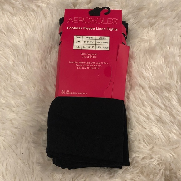 Aerosoles Women's Fleece-Lined Footless Tights - Picture 2 of 2